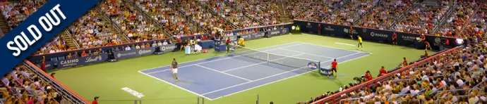 Rogers Cup stadium with text overlay SOLD OUT