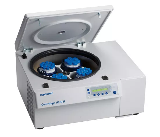 Eppendorf refrigerated centrifuge with a falcon tube rotor configuration