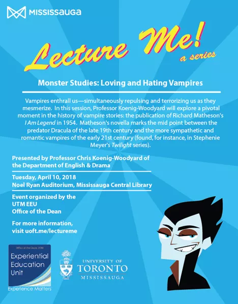 Lecture Me! Monster Studies: Loving and Hating Vampires Poster