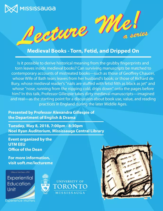 Lecture Me! Medieval Books - Torn, Fetid and Dripped On Poster