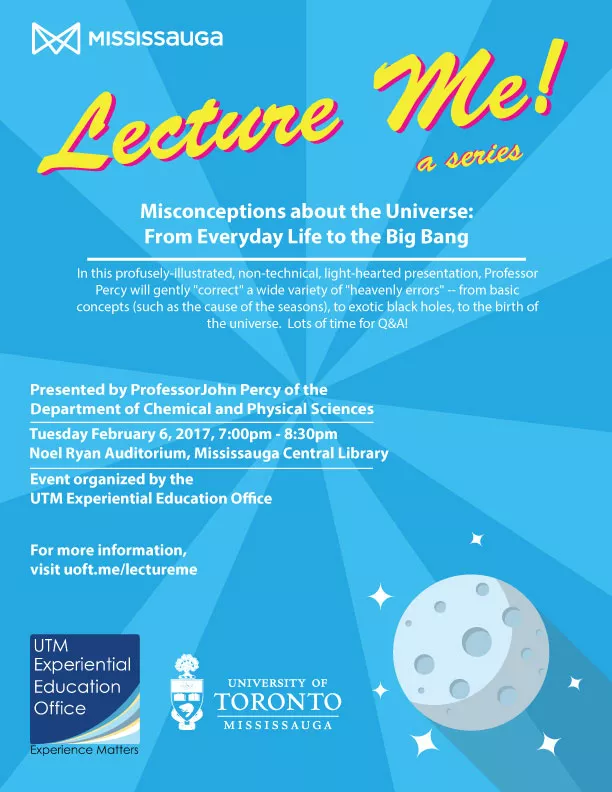 Lecture Me! Misconceptions about the Universe: From Everyday Life to the Big Bang Poster