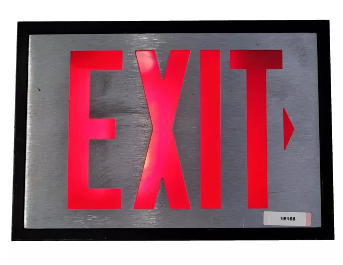  Red Exit Sign, text-only