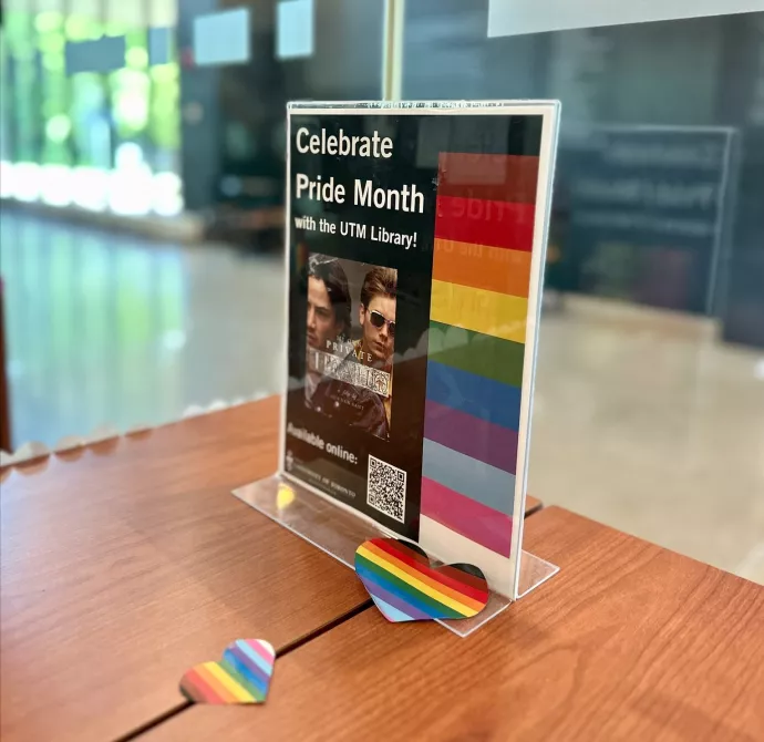 Pride Month resources on display at the Library