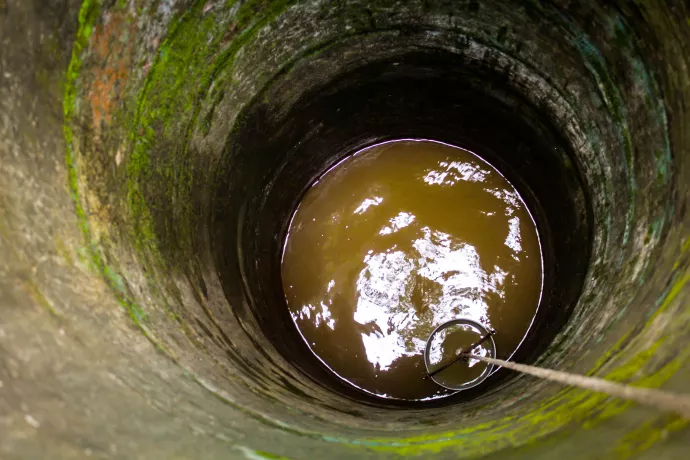 Looking down a well