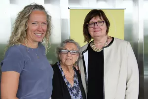 Associate professors Rebecca Wittman and Joan Simalchik with Judith Weissenberg Cohen