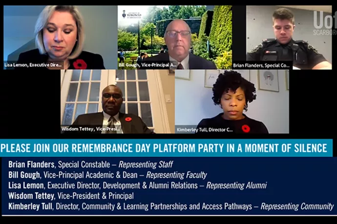  Please join our Remembrance Day platform party in a moment of silence 