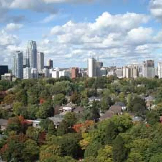 Skyline in Toronto's Davisville neighbourhood