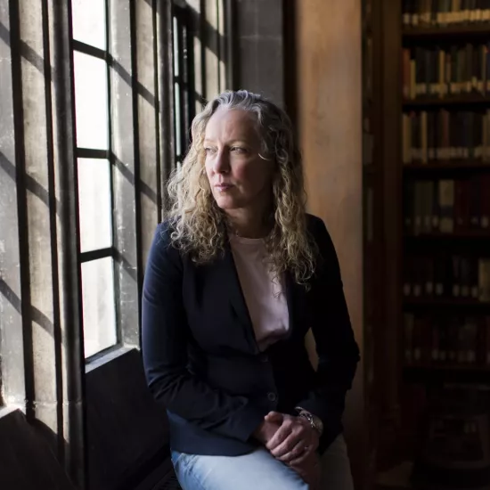 Rebecca Wittmann, UTM’s chair of Historical Studies, poses for a portrait at Emmanuel College Library on the University of Toronto Campus in Toronto on Friday January 25, 2019