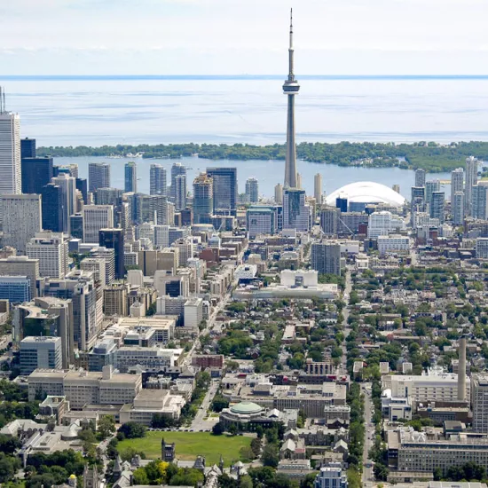 Toronto skyline, with CN Tower visible