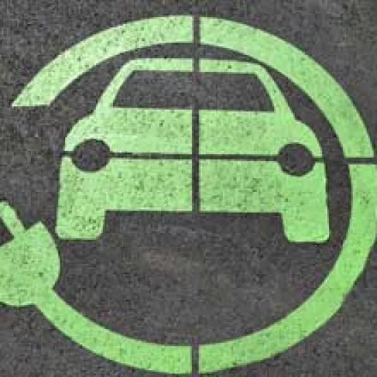 Icon for electric car charging station