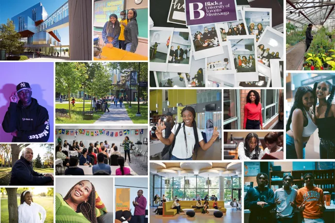collage of black students at UTM
