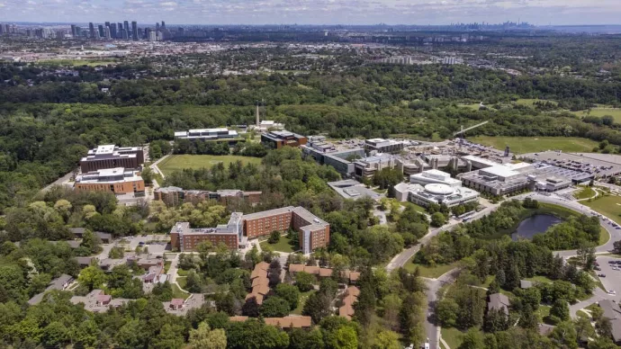 Aerial view of the UTM campus in summer season