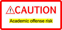 Caution Academic Offence Risk 
