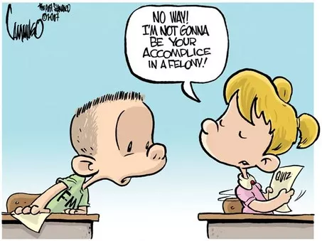 Cartoon discussing academic integrity