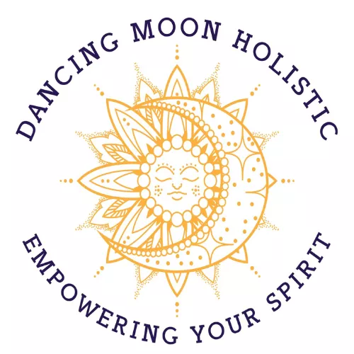 Dancing Moon Holistic logo: empowering your spirit