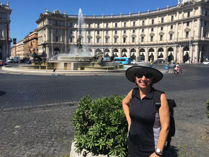 Photo of Ivana at an historic sight in Europe