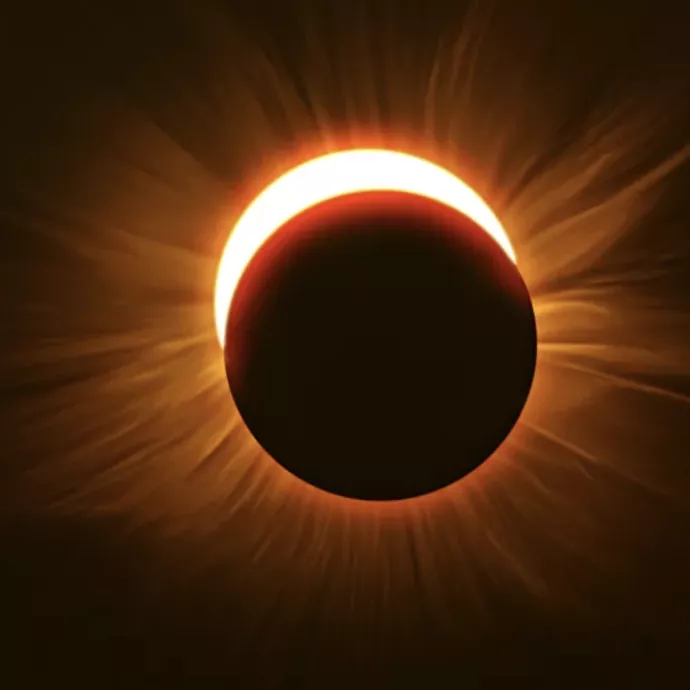 Photo of a partial solar eclipse