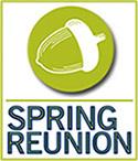 Acorn icon with text overlay "Spring Reunion"
