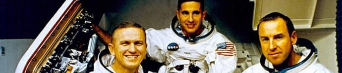Three astronauts from Apollo 8