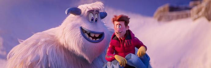 Characters from Smallfoot smiling at each other