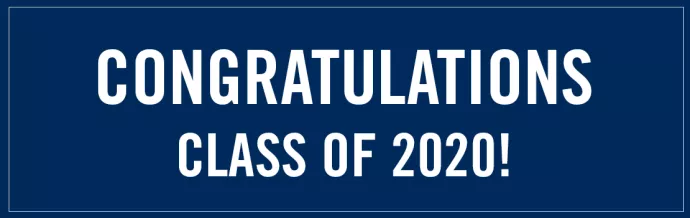 Text Overlay Congratulations Class of 2020