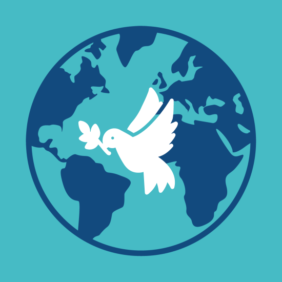 peace dove over earth