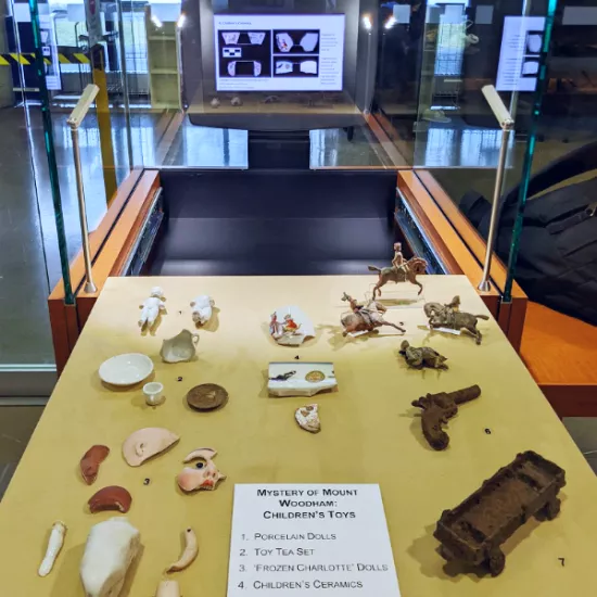display of small archaeological artifacts