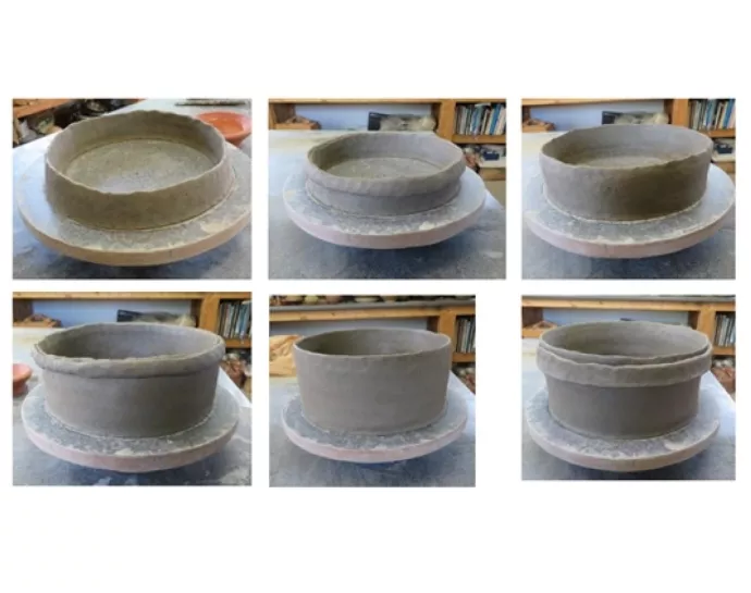 production of ceramic bowl using clay