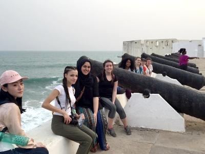 students visiting Cape Coast, Ghana