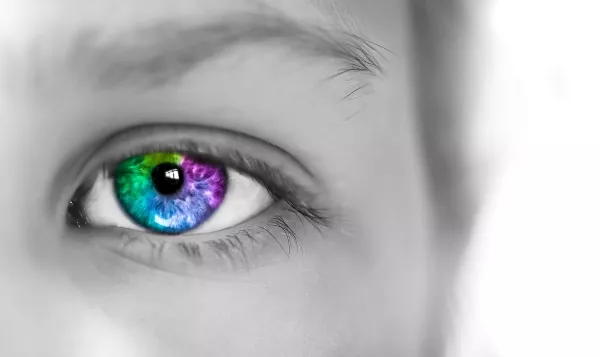 eye with different colours