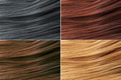 four different hair colours
