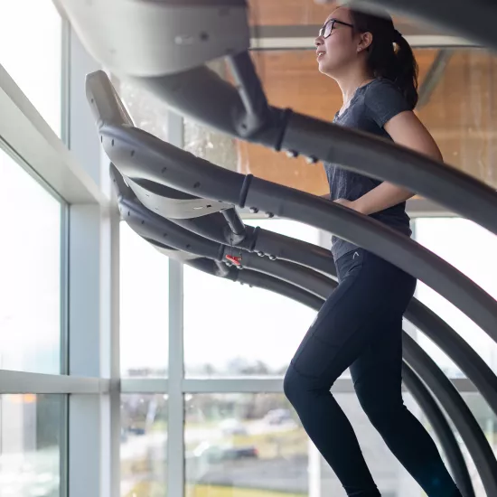 Woman on a treadmill 