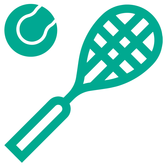 squash racquet and ball 