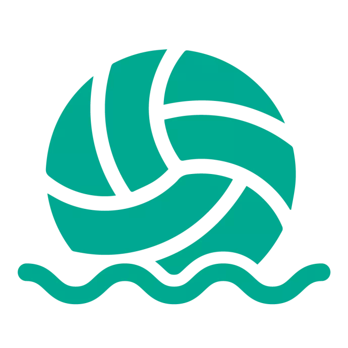 graphic of volleyball ball floating in water