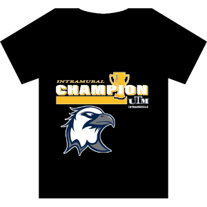 UTM Intramurals logo on black background with gold trophy