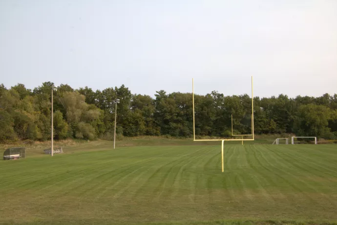 South Field with football goal posts