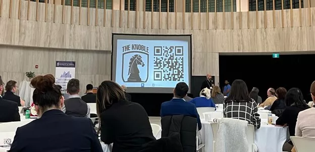Ian Mitchell delivering the first keynote speech during The Fighting Crime with Big Data Conference at the University of Toronto Mississauga. Topic: A Life (and Career) Worth Living: Your career can be a part of making the world better and bringing you success.  