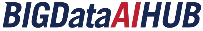 big data logo in navy and red