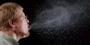 a man sneezing