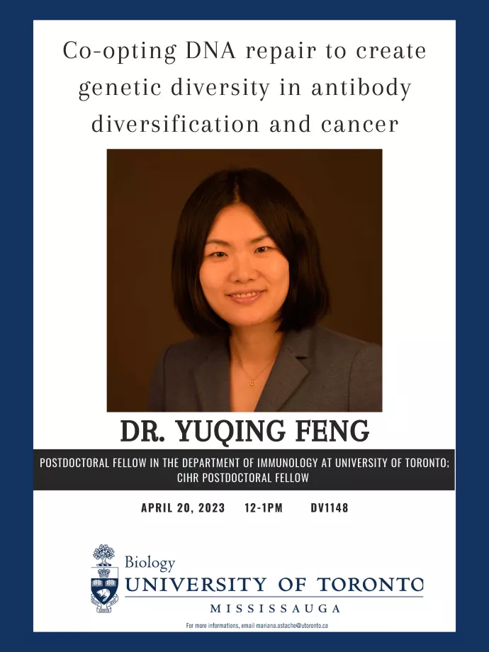 Poster for Dr. Yuqing Feng' Seminar