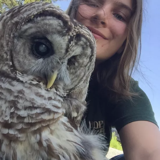 picture of Sophie Anderson with an owl