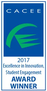 CACEE award 2017 for excellence in innovation, student engagement