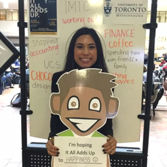 UTM student shares her successes at It All Adds up event