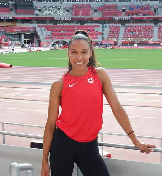 Alicia Brown standing in a stadium