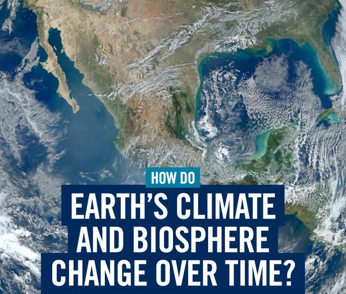 How do Earth’s climate and biosphere change over time?