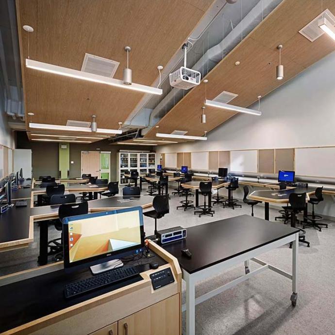 Interior view of Physics undergraduate teaching lab