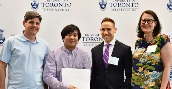 Professor Stephen Short, student and award recipient Phuoc Thinh Nguyen, Professor and Dean Nicholas Rule, and Professor and Principal Alex Gillespie