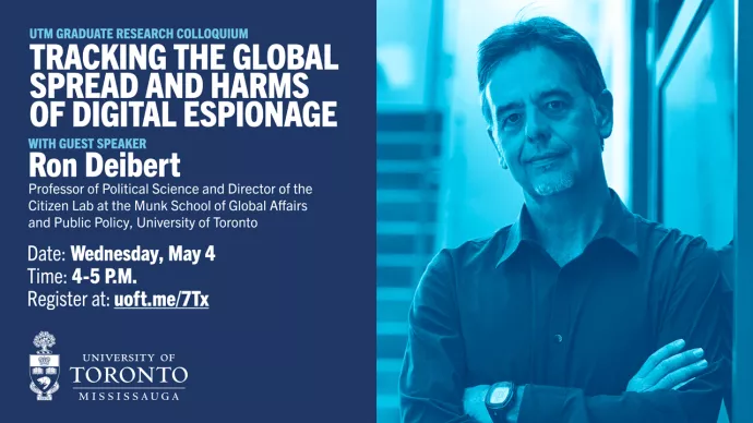 Ron Deibert and his talk "Tracking the Global Harms and Spread of Digital Espionage"