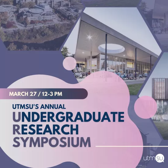 Poster for Undergraduate Research Symposium on March 27, 2023