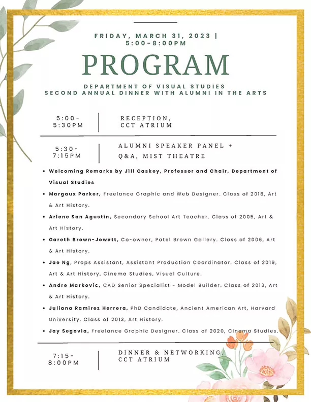 Alumni-Event-Program poster